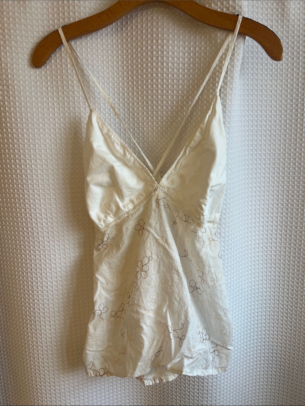 Horny Toad Ivory Floral stitched tank top
